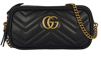 GG Marmont Triple Zip Mini Crossbody Bag, front view